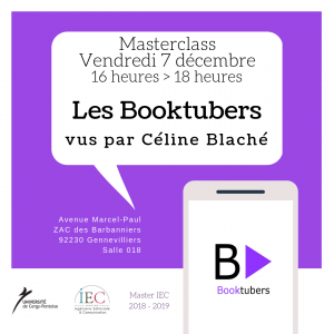 Masterclass Booktubers – Une application de Céline Blaché – 07/12/18