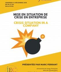 Masterclasse de Marc Ferrant « Mise en situation de crise » / “Crisis situation in a company” – 14/12/2018